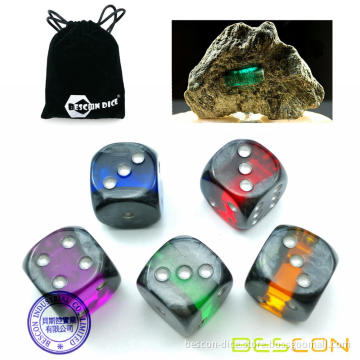 Bescon Mineral Rocks GEM VINES 6 Sides 16MM Dice Set 20 Pack, 5/8
